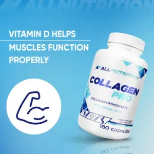 Collagen Pro 180 hylki – vítamín D styður eðlilega vöðvastarfsemi