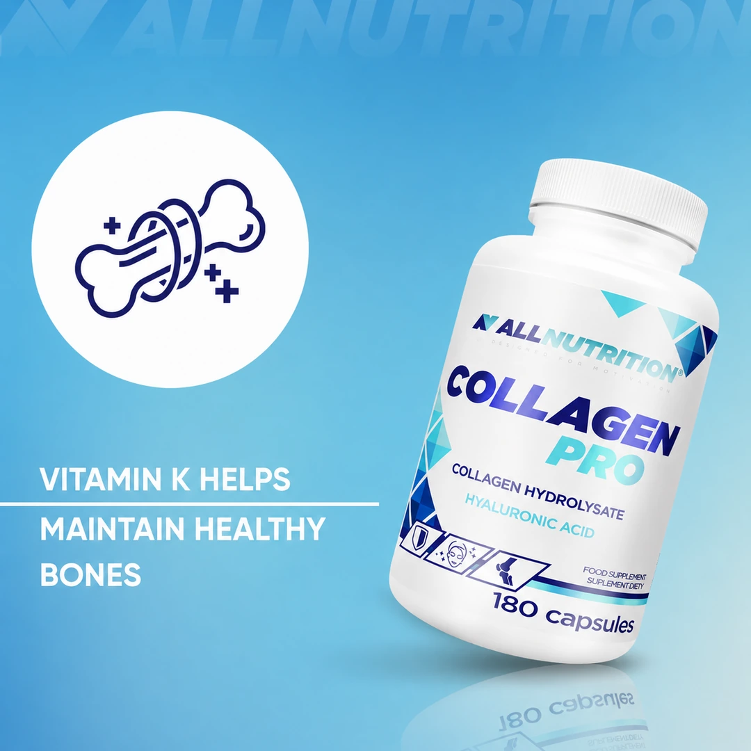 Collagen Pro 180 hylki – vítamín K hjálpar að viðhalda heilbrigðum beinum