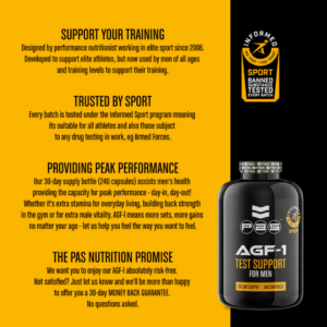 AGF-1 testabooster fyrir karlmenn í íþróttum
