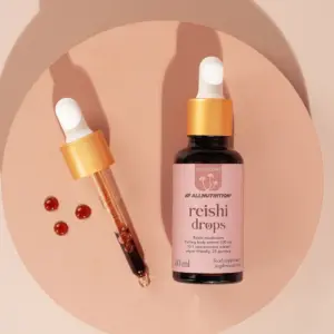 ALLNUTRITION Reishi sveppadropar, 30 ml glas og dropateljari