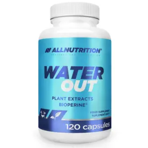 ALLNUTRITION Water Out með jurtaþykkni og BioPerine, blá dós með 120 hylkjum
