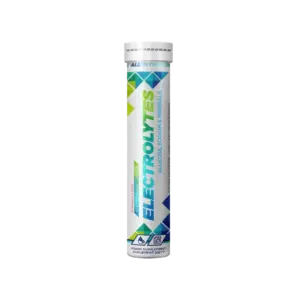 Túpa með Allnutrition Electrolytes freyðitöflum, 20 töflur með glúkósa, natríum og steinefnum