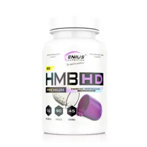GENIUS NUTRITION HMB-HD, hvít dós með fjólubláu merki