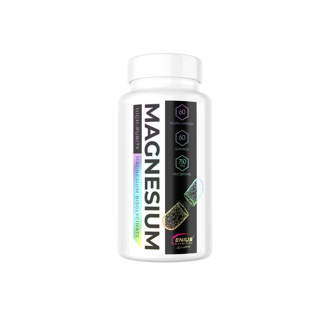 Magnesíum Glycinate bætiefni, dós með 60 skömmtum