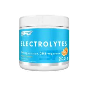 SFD Electrolytes steinefnablanda í duftformi, blá 200 g dós með appelsínubragði