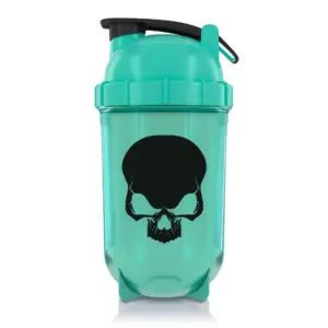 Mintugrænn WARCRY 500 ml hristari með svartri hauskúpu og svörtu loki