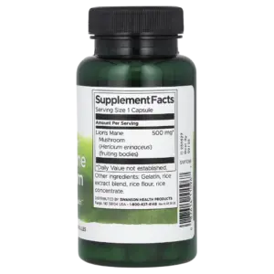 Supplement Facts tafla fyrir SWANSON Full Spectrum Lion's Mane