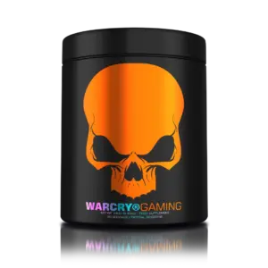 WARCRY GAMING 240 g pre-workout dós með appelsínugulu höfuðkúpumerki, Tactical Tangerine bragð