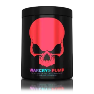 WARCRY PUMP 400 g dós með bleiku höfuðkúpumerki, Strawberry bragð, 20 skammtar