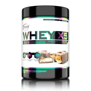 WHEY-X5 prótín 900 g í svartri dós með Bueno Chocolate bragði