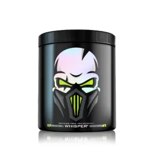 Whisper koffínlaust pre-workout frá Genius Nutrition, 400 g dós, eplabragð