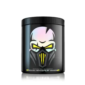Whisper koffínlaust pre-workout frá Genius Nutrition, 400 g dós, Lemon Iced Tea bragð