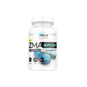 ZMA Sport frá Genius Nutrition, 90 hylki – hvít dós með magnesíum, sinki og B6 vítamíni